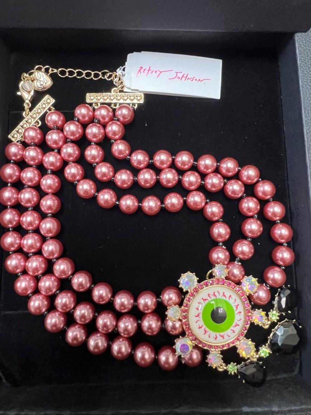 Betsey Johnson Halloween Collar Statement Necklace Evil Eye Eyeball Spooky New